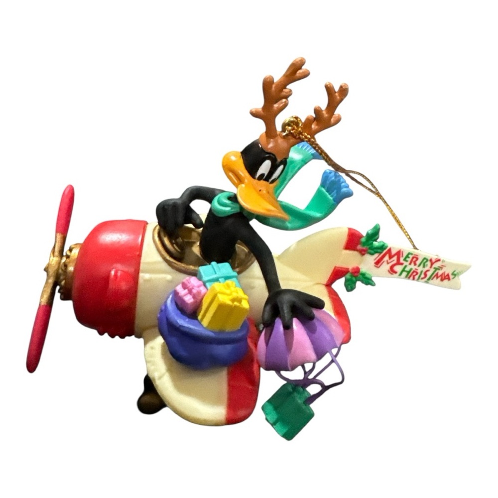 Vintage 1996 Looney Tunes Daffy Duck Christmas Tree Ornament with box